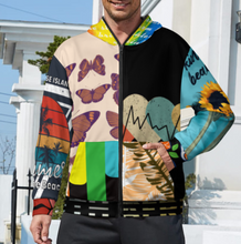 Charger l'image dans la galerie, Veste pull à capuche homme manches longues sweat zippé à capuche WY14 personnalisée avec prénom motif texte (conception multi-images)