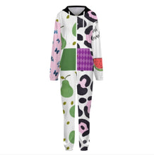 Charger l'image dans la galerie, Vêtements de détente une pièce zippés femme / homme personnalisée avec prénom motif texte (conception multi-images)