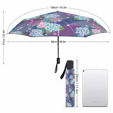 Charger l'image dans la galerie, Y01 Parapluie automatique pliable 3 plis / parapluie de poche (noir collé à l'intérieur / imprimé à l'extérieur) personnalisé avec photo texte prénom