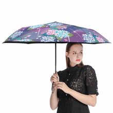 Charger l'image dans la galerie, Y01 Parapluie automatique pliable 3 plis / parapluie de poche (noir collé à l'intérieur / imprimé à l'extérieur) personnalisé avec photo texte prénom