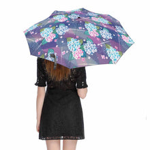 Charger l'image dans la galerie, Y01 Parapluie automatique pliable 3 plis / parapluie de poche (noir collé à l'intérieur / imprimé à l'extérieur) personnalisé avec photo texte prénom