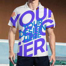 Charger l'image dans la galerie, Maillot de football J58T pour homme avec col en V personnalisée avec prénom motif texte