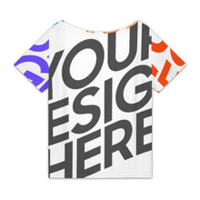 Charger l'image dans la galerie, T-shirt à manches courtes pour femme DVL coupe décontractée personnalisée avec prénom motif texte (conception multi-images)