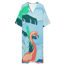 Charger l'image dans la galerie, Robe Kaftan Femme Personnalisée | Style Méditerranéen en Lin Texturé