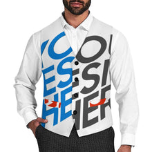 Charger l'image dans la galerie, Gilet de costume homme LTM00296 personnalisée avec prénom motif texte (conception multi-images)