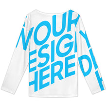 Charger l'image dans la galerie, Haut boutonné à manches longues pour femme BMJ personnalisé avec photo texte prénom (conception une image)