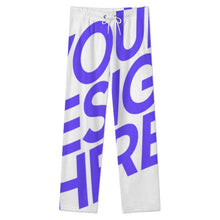 Charger l'image dans la galerie, Pantalon de pyjama ample en peluche pour femme LM072 personnalisé avec photo texte prénom (conception une image)