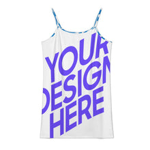 Charger l'image dans la galerie, Mini robe de plage à bretelles F28Q robe caraco de loisirs personnalisée avec prénom motif texte (conception multi-images)