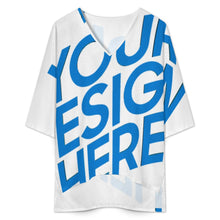 Charger l'image dans la galerie, Ensemble chemise à manches chauve-souris et short à taille élastique pour femme YKL07 personnalisé avec photo texte prénom (conception une image)