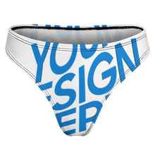 Charger l'image dans la galerie, String en soie glacée dos en T pour femme NZ207 personnalisé avec photo texte prénom (conception une image)