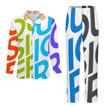 Charger l'image dans la galerie, Ensemble de pyjama à manches longues LM125 pour enfants personnalisée avec prénom motif texte (conception multi-images)