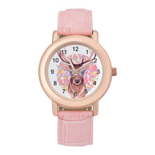 Charger l'image dans la galerie, Montre Femme Cuir Rose Personnalisée | Minimalisme & Cuir Véritable