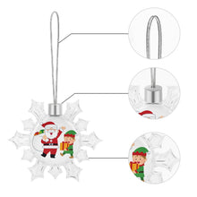 Charger l'image dans la galerie, Ornement Flocon de Neige Personnalisé | Votre Photo au Cœur du Givre