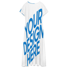 Charger l'image dans la galerie, Robe longue d'été col V femme A83Q personnalisé avec photo texte prénom