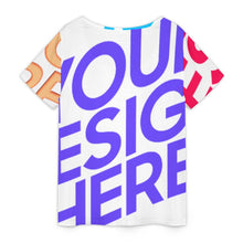 Charger l'image dans la galerie, T-shirt col V manches courtes femme VDT taille S à 5XL personnalisée avec prénom motif texte (conception multi-images)