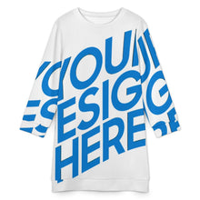 Charger l'image dans la galerie, Robe pull à manches longues pour femme LM565 personnalisé avec photo texte prénom (conception une image)