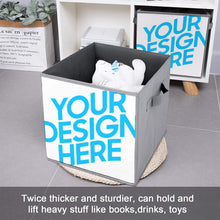 Charger l'image dans la galerie, Boîte de rangement pliable en tissu Oxford personnalisé avec photo texte prénom