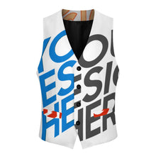 Charger l'image dans la galerie, Gilet de costume homme LTM00296 personnalisée avec prénom motif texte (conception multi-images)