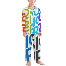 Charger l'image dans la galerie, Ensemble de pyjama à manches longues LM125 pour enfants personnalisée avec prénom motif texte (conception multi-images)
