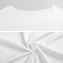 Charger l'image dans la galerie, T-shirt à manches courtes à épaules dénudées pour femme LM076 personnalisée avec prénom motif texte (conception une image)