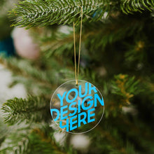 Charger l'image dans la galerie, Pendentif décoratif en acrylique pour sapin de Noël plusieurs styles disponibles (forme circulaire, amour, Noël) personnalisé avec photo texte prénom
