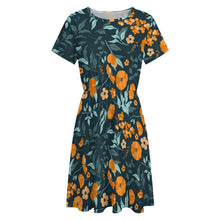 Charger l'image dans la galerie, Robe Courte Manches Courtes Personnalisable | Confort Imitation Coton