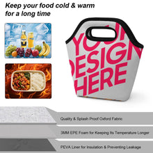 Charger l'image dans la galerie, Sac à déjeuner portable personnalisée avec prénom motif texte (conception multi-images)