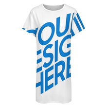 Charger l'image dans la galerie, Chemise de nuit ample à manches courtes pour femme LM413 personnalisé avec photo texte prénom