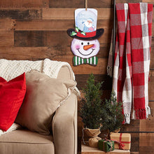 Charger l'image dans la galerie, Décoration de Noël en Bois | Panneau Bonhomme de Neige à Personnaliser