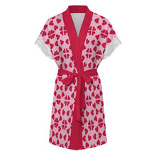 Charger l'image dans la galerie, Peignoir Personnalisé avec Dentelle en Soie de Lait | Kimono de Mariée & Détente