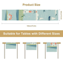 Charger l'image dans la galerie, Chemin de Table Personnalisé Aspect Lin | Déco Chic avec Photo