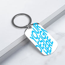 Charger l'image dans la galerie, Porte-clés en métal et plaques d'identification pour chien avec la même image des deux côtés personnalisé avec photo texte prénom