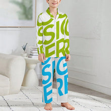 Charger l'image dans la galerie, Pyjama à manches longues pour enfants LM125 personnalisé avec photo texte prénom (conception une image)
