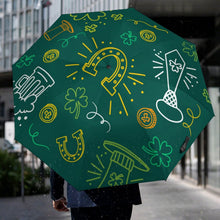 Charger l'image dans la galerie, Parapluie de Golf Pliant Automatique Personnalisé avec Intérieur Noir Anti-UV
