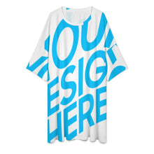 Charger l'image dans la galerie, Robe à manches courtes irrégulière pour femme TQ personnalisé avec photo texte prénom (conception une image)