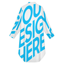 Charger l'image dans la galerie, Chemise longue décontractée pour femme B43S personnalisé avec photo texte prénom (conception une image)