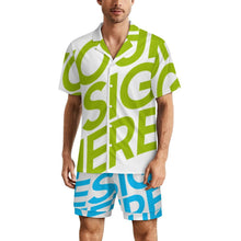 Charger l'image dans la galerie, Pyjama homme manches courtes 2 pièces LM135 personnalisé avec photo texte prénom (conception une image)