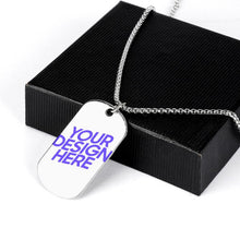 Charger l'image dans la galerie, Collier Memorial / Collier plaque commémorative gravure personnalisé avec photo lettre prénom