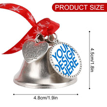 Charger l'image dans la galerie, Cloche de noël décorations d'arbre de noël pendentif cloche en métal ornements suspendus personnalisé avec photo motif texte
