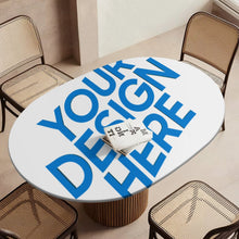 Charger l'image dans la galerie, Nappe ovale imperméable en toile cirée JJ05191097 personnalisée avec prénom motif texte