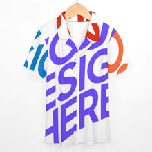 Charger l'image dans la galerie, Chemise enfant à manches courtes en pur coton avec col cubain SDS012 personnalisée avec prénom motif texte