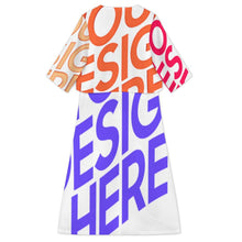 Charger l'image dans la galerie, Ensemble robe midi sans manches col V 2 pièces pour femme A77Q personnalisée avec prénom motif texte (conception multi-images)