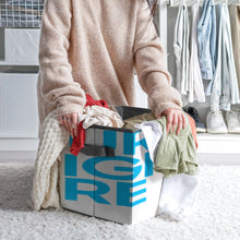 Charger l'image dans la galerie, Bacs de rangement pliables avec poignée personnalisé avec photo texte prénom (conception une image)