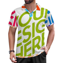 Charger l'image dans la galerie, Polos coupe standard pour hommes personnalisée avec prénom motif texte (conception multi-images)