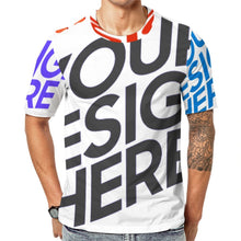 Charger l'image dans la galerie, Tee NT unisexe col rond coupe régulière à manches courtes personnalisée avec prénom motif texte (conception multi-images)