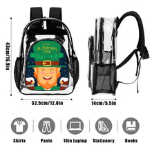 Charger l'image dans la galerie, Sac à Dos Transparent Personnalisé en PVC avec Poche Filet Latérale