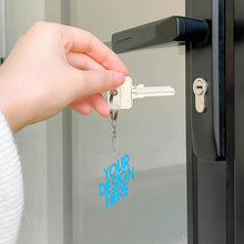 Charger l'image dans la galerie, Porte-clés en acrylique transparent (impression recto) personnalisé avec photo texte prénom