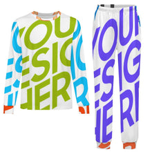 Charger l'image dans la galerie, Pyjama ras du cou à manches longues pour enfants LM126 personnalisée avec prénom motif texte (conception multi-images)