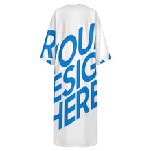 Charger l'image dans la galerie, Robe de chambre style méditerranéen à col en V et manches courtes YKL06 pour femme personnalisé avec photo texte prénom (conception une image)