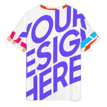 Charger l'image dans la galerie, T-shirt col rond femme manches feuille de lotus NT103 personnalisée avec prénom motif texte (conception multi-images)